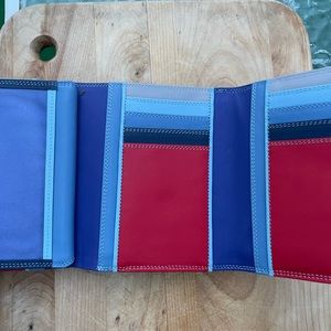 Mywalit beautiful colorful medium trifold wallet with inner leaf